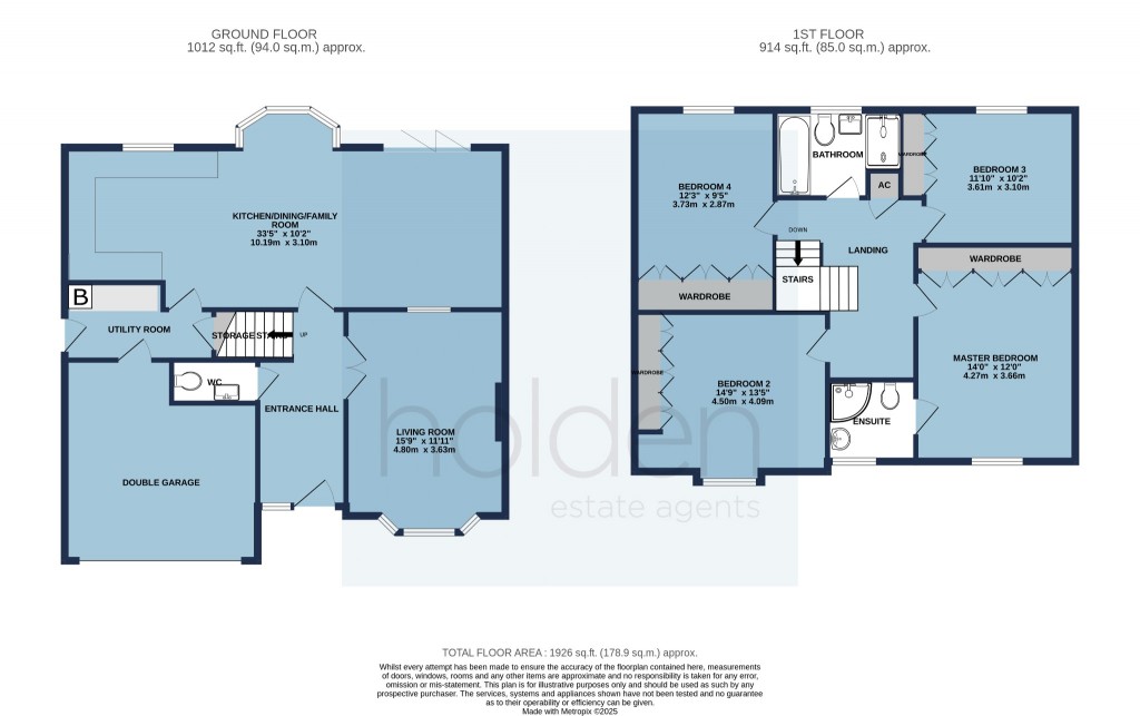 Floorplans For Clayton Way, Maldon, Essex, CM9