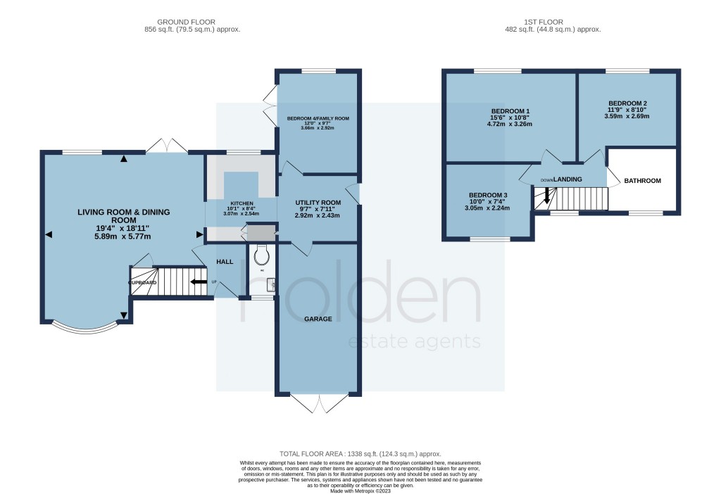 Floorplans For Norfolk Close, Maldon, Essex, CM9