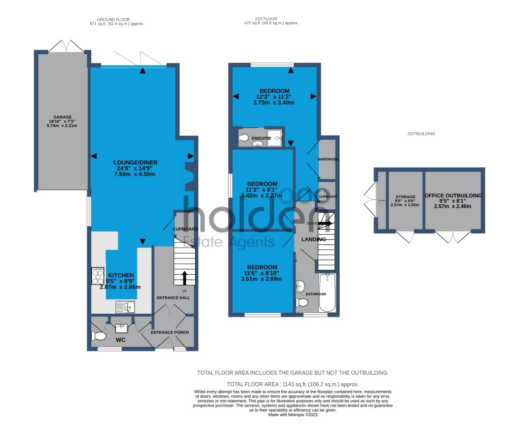 Floorplans For Suffolk Road, Maldon, Essex, CM9