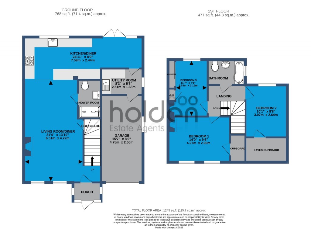 Floorplans For Maldon Road, Goldhanger, Maldon