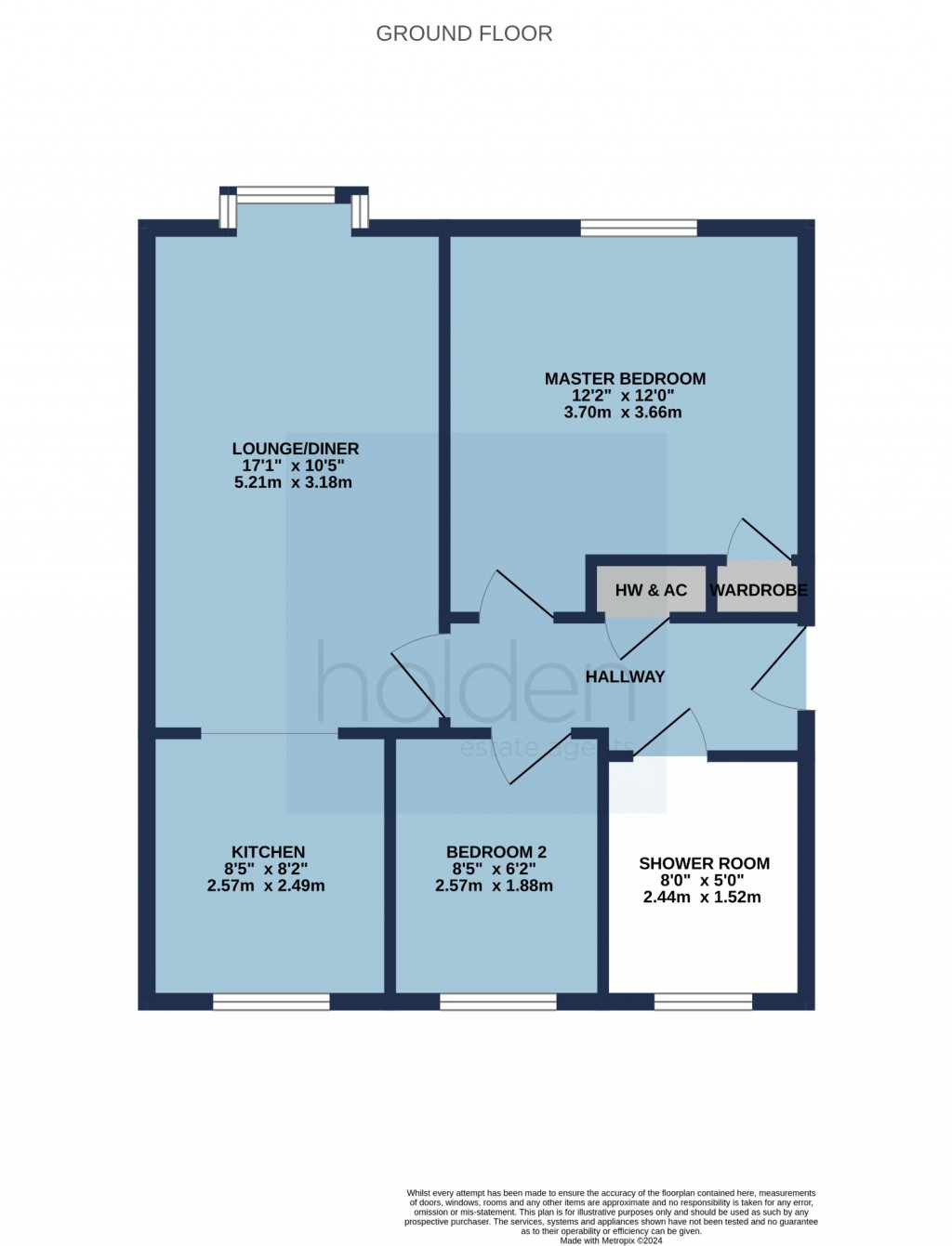 Floorplans For Retirement flat, Newnham Green, Maldon, Essex, CM9 6HZ