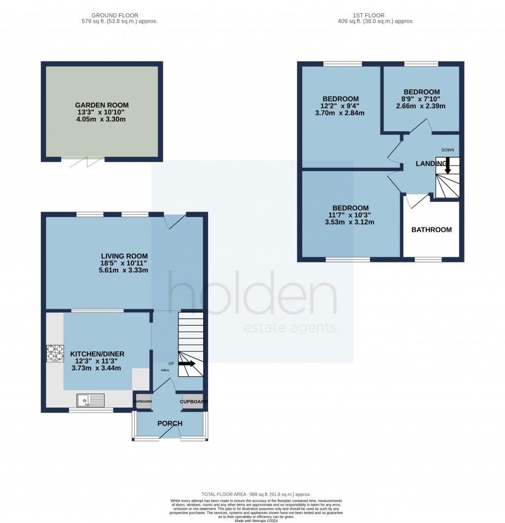 Floorplans For Gloucester Avenue, Maldon, Essex, CM9