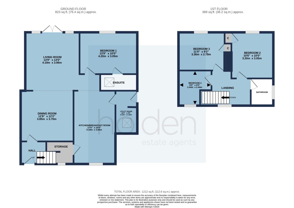 Floorplans For Staplers Heath, Great Totham