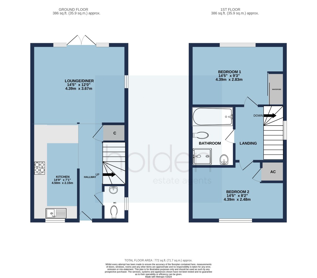 Floorplans For Glenway Close, Maldon, Essex, CM9