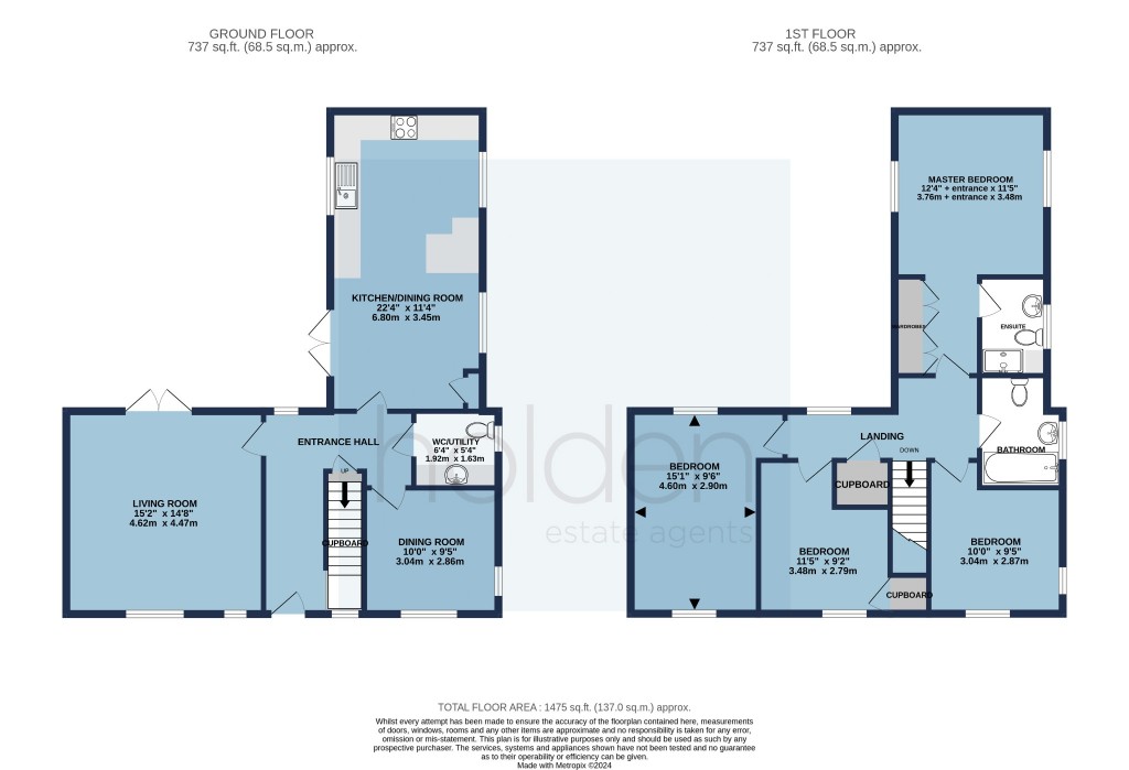 Floorplans For Lancaster Avenue, Maldon, Essex, CM9