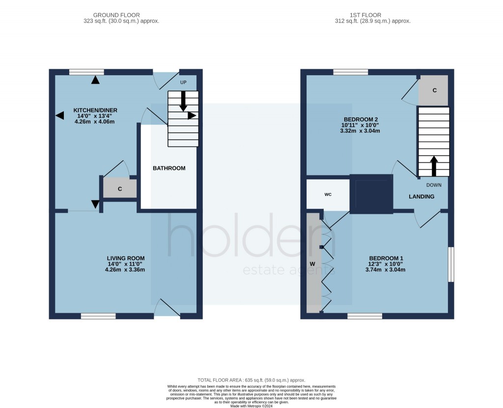 Floorplans For Church Street, Maldon, Essex, CM9