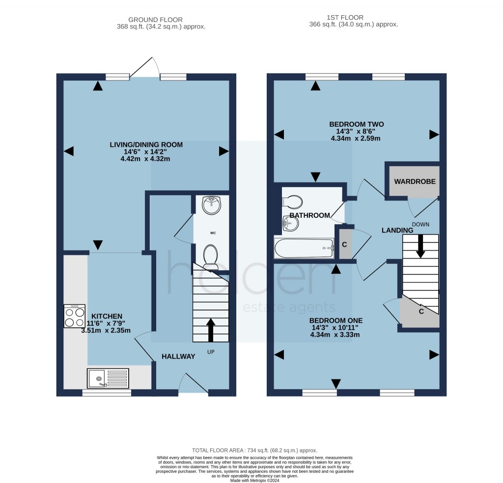 Floorplans For Benbridge Close, Heybridge