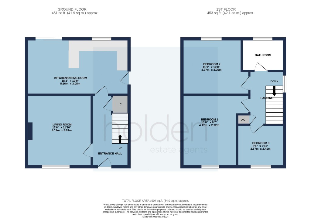 Floorplans For Marlowe Close, Maldon, Essex, CM9