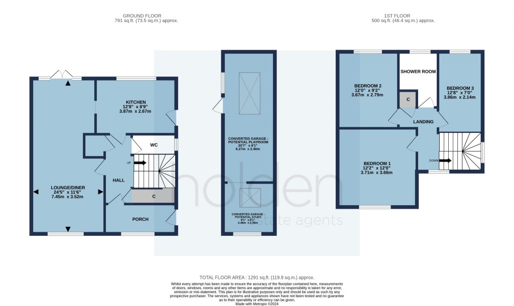 Floorplans For Morton Road, Great Totham, Maldon, Essex.