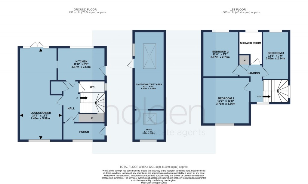 Floorplans For Morton Road, Great Totham, Maldon, Essex.