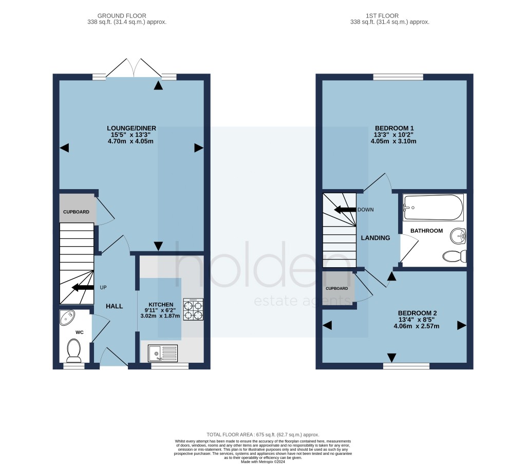 Floorplans For Lancaster Avenue, Maldon, Essex, CM9