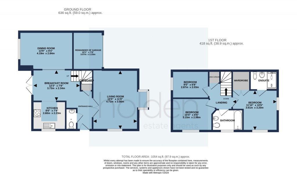 Floorplans For Glenway Close, Maldon, Essex, CM9