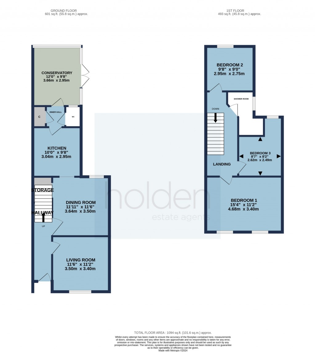 Floorplans For Washington Road, Maldon, Essex, CM9