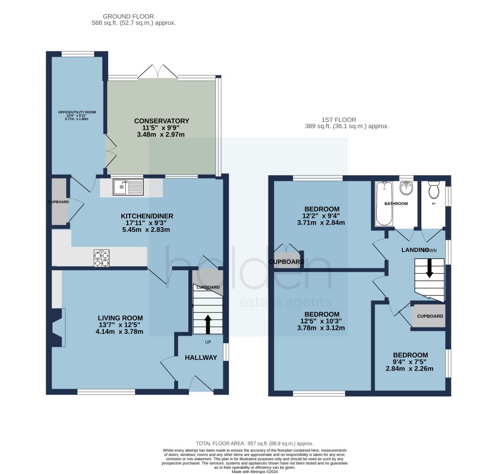 Floorplans For Belvedere Close, Danbury