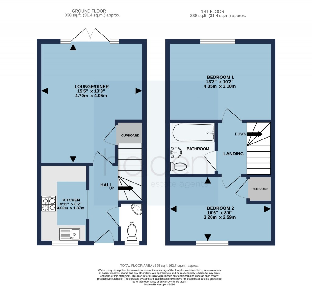 Floorplans For Meteor Drive, Maldon, Essex, CM9