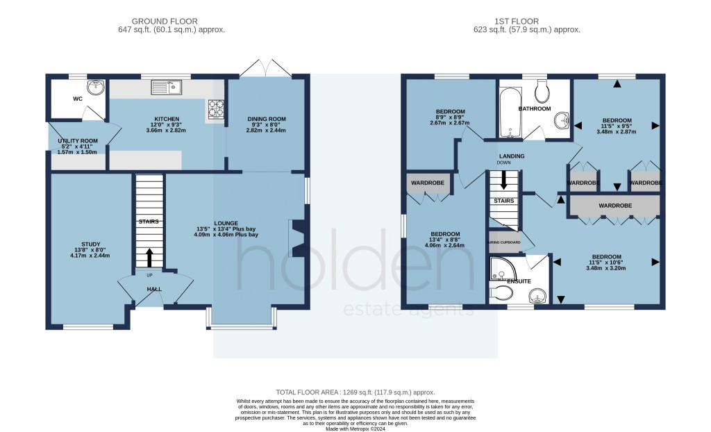 Floorplans For Tideway, Maldon, Essex, CM9