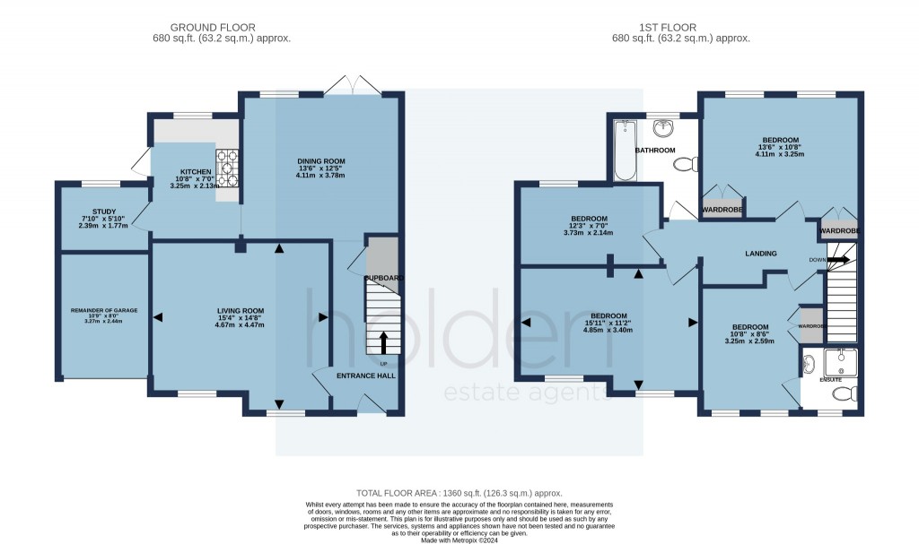 Floorplans For Doubleday Drive, Heybridge, Maldon, Essex, CM9