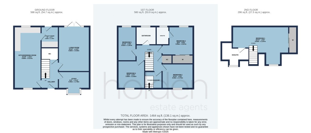 Floorplans For Gifford Close, Maldon, Essex, CM9